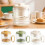 (Beige)Yogurt Strainer with Lid, Greek Yogurt Maker Yoghurt Cheese Strainer Filter Nut Milk Maker 2