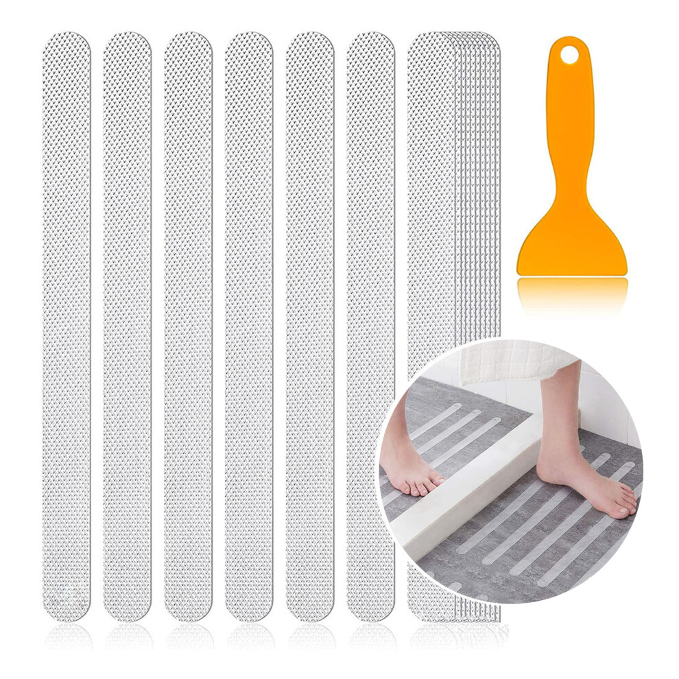 Safety Shower Treads, Non Slip Stickers For Bathtubs, Showers, Floors - Anti Skid Tape With Wide Application (Transparent, 24 Pcs) 9340959636990