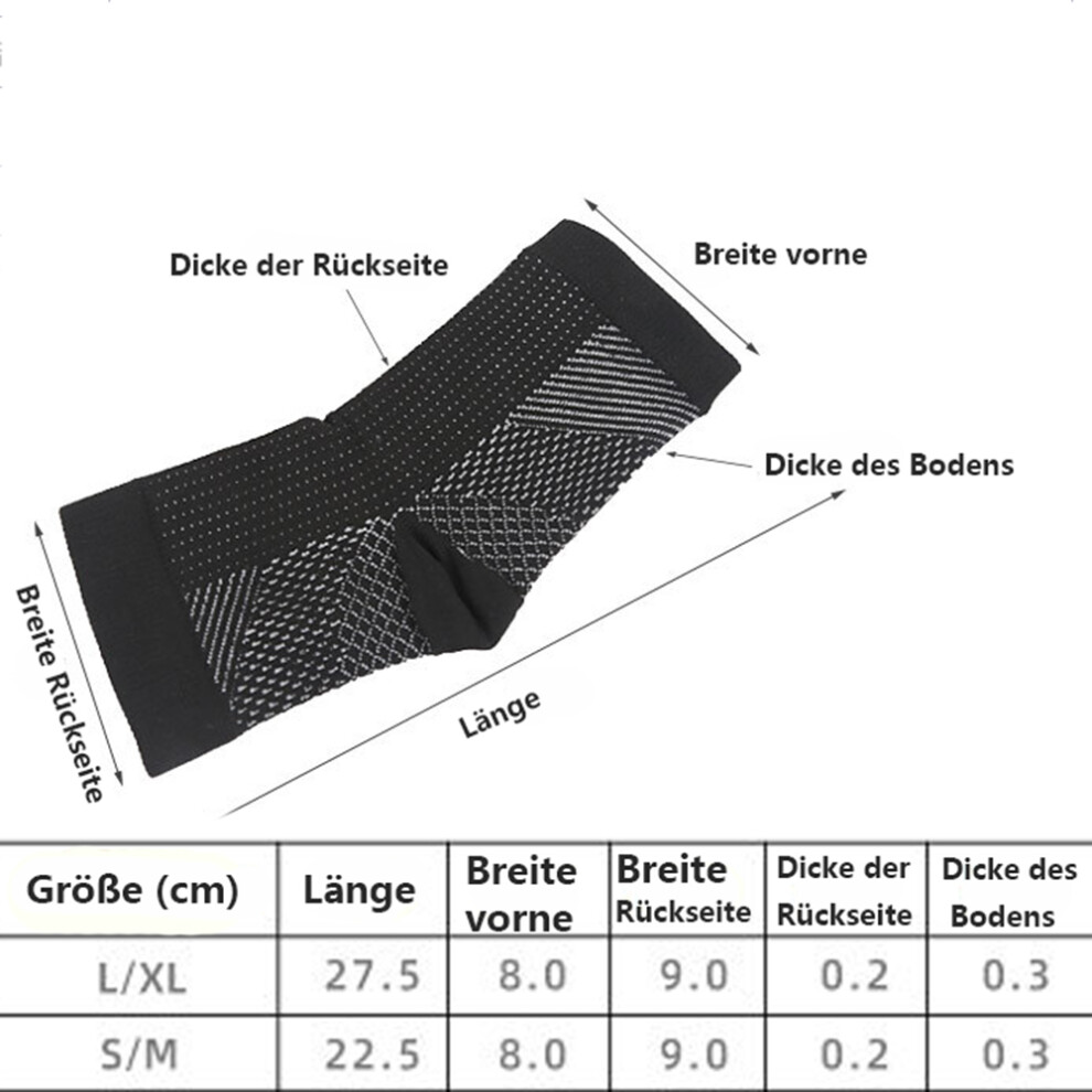Compression Foot Sleeves, Neuropathy Socks For Men And Women, Orthopedic Design Foot Compression Ankle Support, Pain Relief, Anti-Fatigue (L/XL), 4