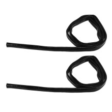 3,3 ft Schwarzer Silikon-Glasfaser-Kraftstoffleitung Hitzeschutz, 6,35 mm Durchmesser