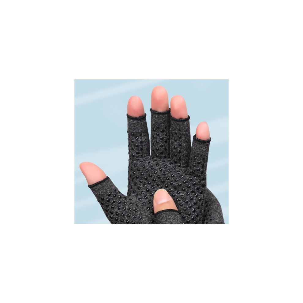 Compression Gloves, Fingerless Design for Enhanced Circulation, Flexible Movement, Moisture Wicking, Breathable Fabric, Anti-Slip Surface for