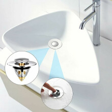 Bouchon révolutionnaire pour lavabo, filtre anti-obstruction, installation facile sans outils, idéal pour les lavabos et les baignoires.