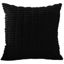 Standaard formaat corduroy kussenhoes-Zwarte 45 45 kussensloop