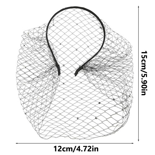 Αναπνεύσιμο mesh fascinator, αξιόπιστο υλικό κορδέλα για το κεφάλι με κρυστάλλινα στρας, 1