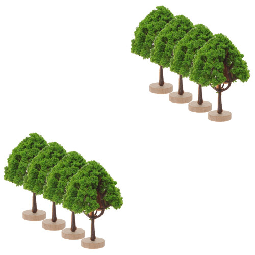8 stk. mini diorama bäume, landschaftsmodell, sandtisch diy 2