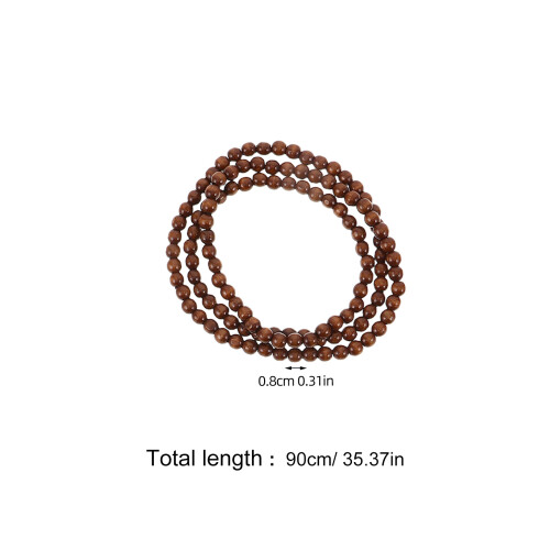 5Stk Holzkugelkette Damen Perlen Boho Farben 2