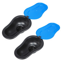 2St Zwarte Plastic Squat Toiletten Voor Buitengebruik Op Bouwplaatsen