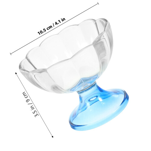 -set eiscremeschale mit fuß, dessertschale, milchbecher, snack-schale 1
