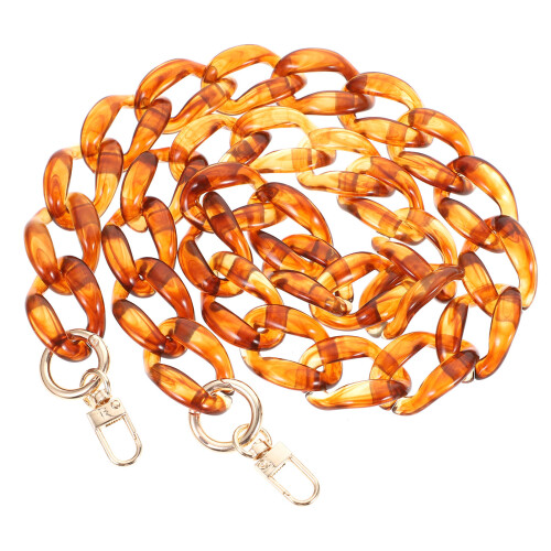 2Stk Crossbody Kette Mit Clips Hellbraun Für Bastler 1