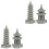 4St Mini Ornament Grijs Duurzaam Voor En Buiten 5