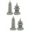4St Mini Ornament Grijs Duurzaam Voor En Buiten 9