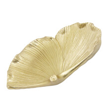 1Stk Kreatives Ginkgo Blatt Schmuckablage Resin Goldfarbig Dekotablett