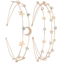 8 stern stirnbänder gold, hochzeit haaraccessoire