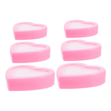 6Stk Ringbox Herzform Pink Kunststoff Schmuck Organizer Kinder