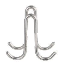 2Stk Punch-Free Bad Haken Türhaken Silber Doppelseitig