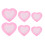 6Stk Ringbox Herzform Pink Kunststoff Schmuck Organizer Kinder 10
