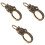 3St Retro Gouden Sleutelring Met Decor Auto En 8