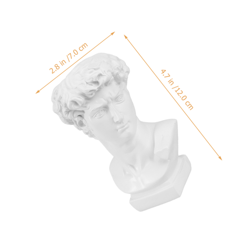 2Stk Weißer Renaissance David Statue Stiftehalter Pflanzvase 2