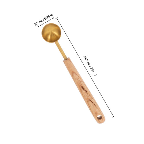 Messlöffel Mit Holzgriff Für Gemahlenen Und Backen 1