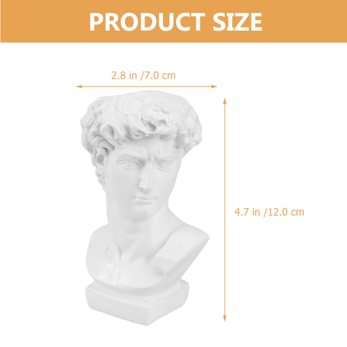 2Stk Weißer Renaissance David Statue Stiftehalter Pflanzvase 1