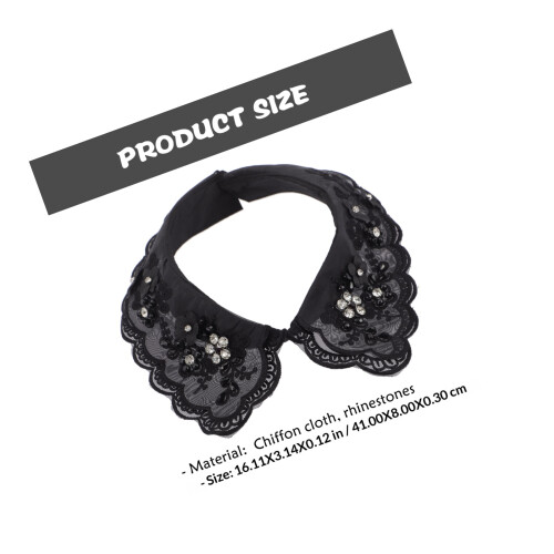 1St Zwarte Decoratieve Retro False Collar Met Dames 1