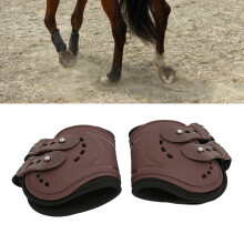 Breathable Horse Fetlock Boots Impact Absorbing Neoprene Brown M