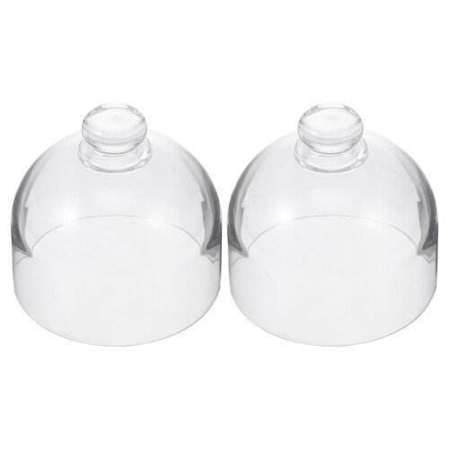 2Ud De Vidrio Clara Para Pasteles Cubierta Antipolvo Para Postres