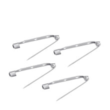 200 uds, 4 cm, pasador broche plateado con 3 orificios manualidades