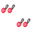 4Ud LED Roja Impermeable Con Clip Para Correr De Y 5
