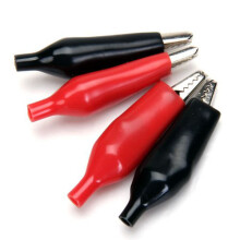 10Pares Clips De Cocodrilo Aislados Colores Negro Y Para Pruebas