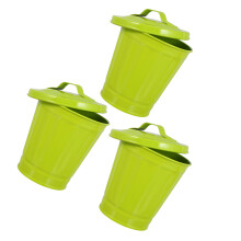 3Ud Bote Mini Metálico Verde Multifuncional Para Y En Casa
