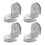 4Ud Sujetavidrios De Acero Inoxidable Plata Para Uso Doble 1