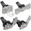 4Ud Accesorios Mujer Clips De Ventilación Metal Plata 1