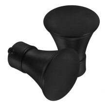 4Ud Capuchones Finiales De Metal Negro Para Barras De