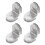 4Ud Sujetavidrios De Acero Inoxidable Plata Para Uso Doble 4