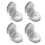 4Ud Sujetavidrios De Acero Inoxidable Plata Para Uso Doble 6
