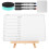 1Jgo Tabla Blanca Borrable Con Base De Madera Y Variados 8