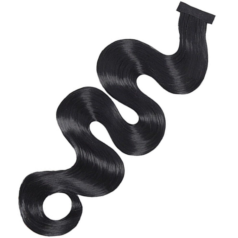 Totority 2 Pieces Hair Tie Extensions Vintage Wavy Wig Women Synthetic