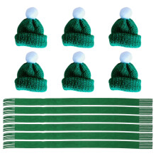 2 Sets Mini Knitting Hat and Scarf Xmas Set