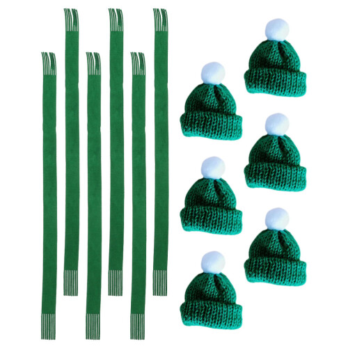 2 Sets Mini Knitting Hat and Scarf Xmas Set 2