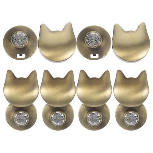 30 Pcs Cat Shaped Stainless Steel Bag Locks Closures Replacements