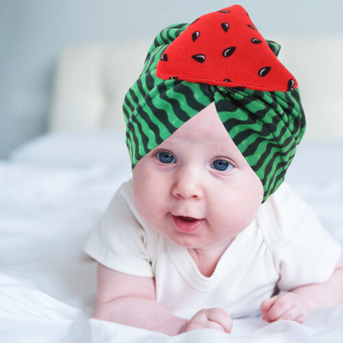 Gorro Turbante Verde De Poliéster Para Bebé Moderno 2