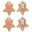 4Pcs Baby Wooden Pacifier Holders Multi-Use Light Brown Clips 1