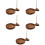 5pcs String Fishtail Spool Acacia Copper Wooden 5