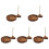 5pcs String Fishtail Spool Acacia Copper Wooden 2