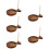 5pcs String Fishtail Spool Acacia Copper Wooden 9