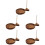 5pcs String Fishtail Spool Acacia Copper Wooden 4