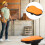 Outdoor Portable Toilet Plastic Orange 1pack 3