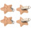 4Pcs Baby Wooden Pacifier Holders Multi-Use Light Brown Clips 6