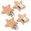 4Pcs Baby Wooden Pacifier Holders Multi-Use Light Brown Clips 4